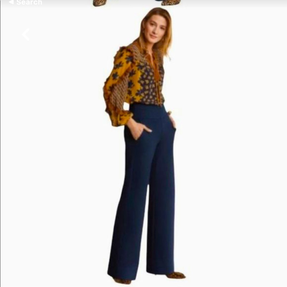 NWOT Coco trouser - Navy Ponte with Flare. 6 - Long length